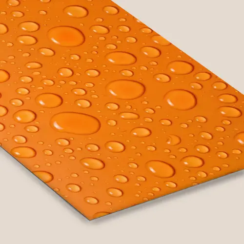 Water - Druppels - Oranje fotolijst zwart zonder passe partout klein -zsfeer6