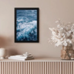 Golven - Oceaan - Blauw fotolijst zwart zonder passe partout klein -sfeer5