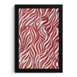 Golvende vormen - Abstract - Rood fotolijst zwart zonder passe partout klein -3d