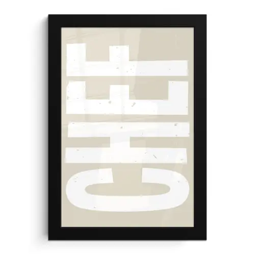 Wit - Chef - Decoratie - Japandi fotolijst zwart zonder passe partout klein -3d