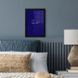 Why not - Blauw - Handgeschreven fotolijst zwart zonder passe partout klein -sfeer3