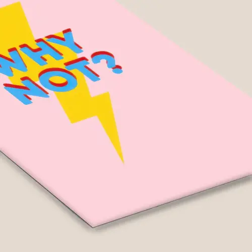 Why not - Bliksem - Roze fotolijst zwart zonder passe partout klein -zsfeer6
