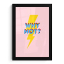 Why not - Bliksem - Roze fotolijst zwart zonder passe partout klein -3d