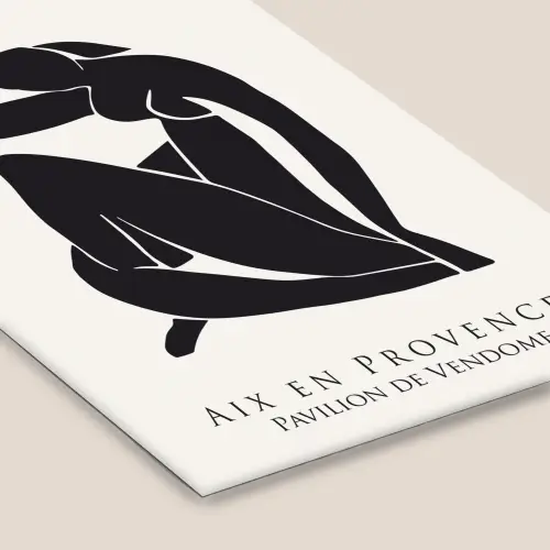 Vrouw - Abstract - Zwart - Henri Matisse fotolijst zwart zonder passe partout klein -zsfeer6