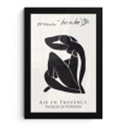 Vrouw - Abstract - Zwart - Henri Matisse fotolijst zwart zonder passe partout klein -3d