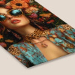 Vrouwen - Bloemen - Modern - Bril - Abstract fotolijst zwart zonder passe partout klein -zsfeer6