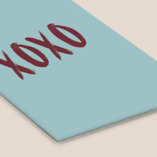 XOXO - Blauw - Rood fotolijst zwart zonder passe partout klein -zsfeer6