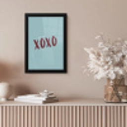 XOXO - Blauw - Rood fotolijst zwart zonder passe partout klein -sfeer5