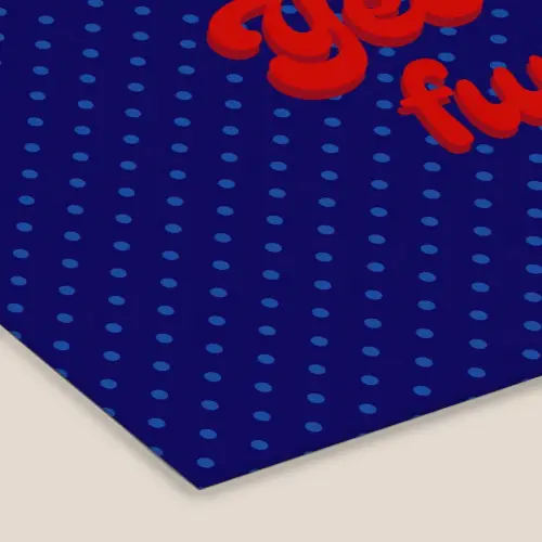 Yes fun - Rood - Blauw - Stippen fotolijst zwart zonder passe partout klein -zsfeer6