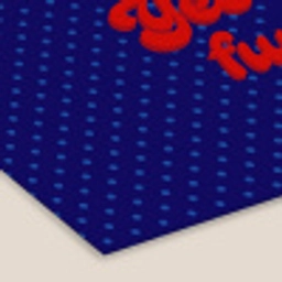 Yes fun - Rood - Blauw - Stippen fotolijst zwart zonder passe partout klein -zsfeer6