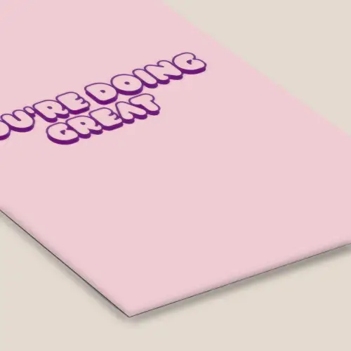 You're doing great - roze - 3D fotolijst zwart zonder passe partout klein -zsfeer6