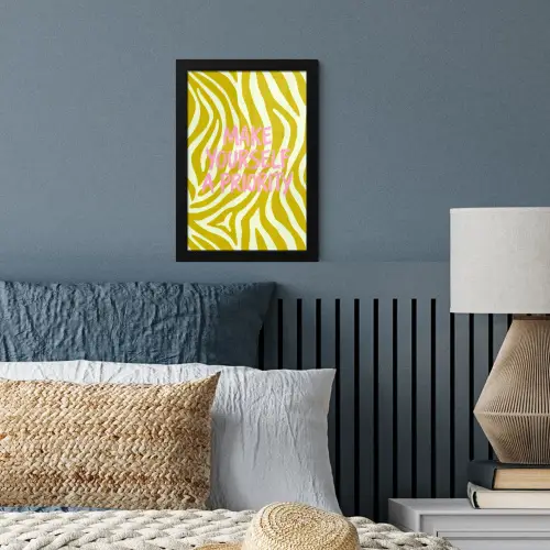 Zebraprint - Priority - Roze fotolijst zwart zonder passe partout klein -sfeer3