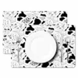Abstract - Zwart - Wit - Diversiteit Placemat vinyl groot 368 -zzsfeer2_Kitchenyeah-website