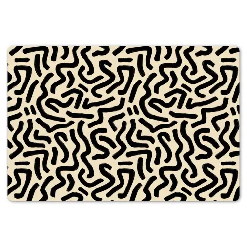 Abstract - Lijnen - Zwart Placemat vinyl groot 368 -zzsfeer1_Kitchenyeah-website