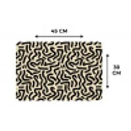 Abstract - Lijnen - Zwart Placemat vinyl groot 368 -specs