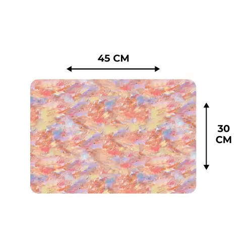 Abstract - Multi - Kleur - Verf Placemat vinyl groot 368 -specs