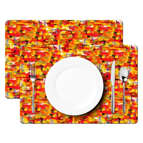Abstract - Verf - Rood Placemat vinyl groot 368 -zzsfeer2_Kitchenyeah-website