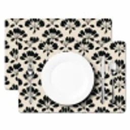 Abstract - Patroon - Zwart Placemat vinyl groot 368 -zzsfeer2_Kitchenyeah-website