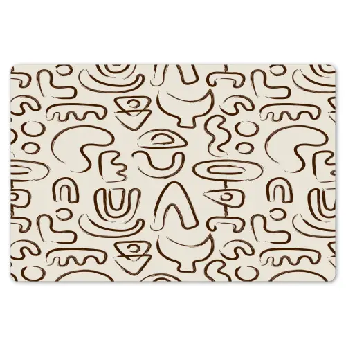Abstract - Beige - Patroon - Donkerbruin Placemat vinyl groot 368 -zzsfeer1_Kitchenyeah-website