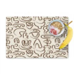 Abstract - Beige - Patroon - Donkerbruin Placemat vinyl groot 368 -zzzproduct_Kitchenyeah-website