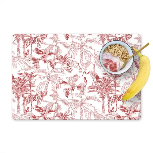 Dieren - Abstract - Rood Placemat vinyl groot 368 -zzzproduct_Kitchenyeah-website