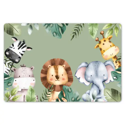 Dieren - Watercolor - Kind - Natuur Placemat vinyl groot -zzsfeer1_Kitchenyeah-website
