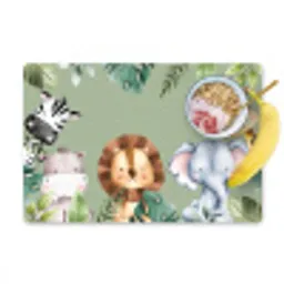 Dieren - Watercolor - Kind - Natuur Placemat vinyl groot -zzzproduct_Kitchenyeah-website
