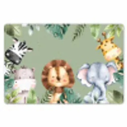 Dieren - Watercolor - Kind - Natuur Placemat vinyl groot -zzsfeer1_Kitchenyeah-website
