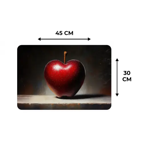 Apple - Hart - Rood Placemat vinyl groot -specs