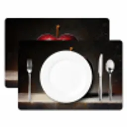 Apple - Hart - Rood Placemat vinyl groot -zzsfeer2_Kitchenyeah-website