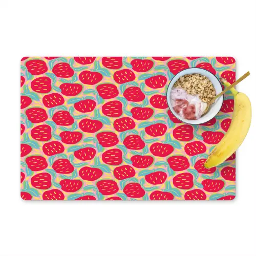 Appels - Rood - Stippen Placemat vinyl groot 368 -zzzproduct_Kitchenyeah-website