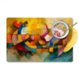 Kunst - Abstract - Aesthetic - Kleurrijk - Art Placemat vinyl groot -zzzproduct_Kitchenyeah-website