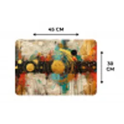 Kunst - Abstract - Aesthetic - Goud Placemat vinyl groot -specs