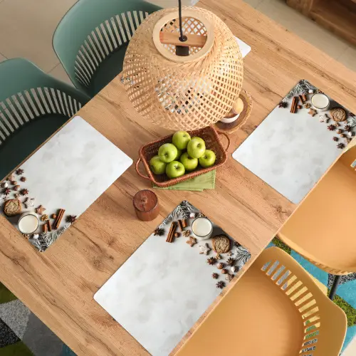 Bakken - Kaneel - Licht - Winter Placemat vinyl groot -zzsfeer5_Kitchenyeah-website
