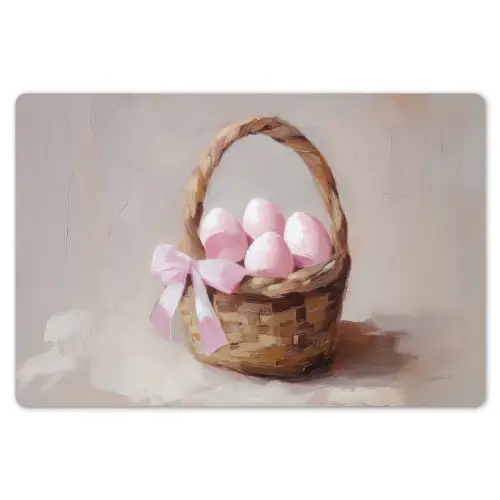 Mand - Eieren - Roze Placemat vinyl groot -zzsfeer1_Kitchenyeah-website