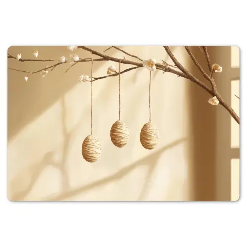 Beige - Paastak - Eieren Placemat vinyl groot -zzsfeer1_Kitchenyeah-website