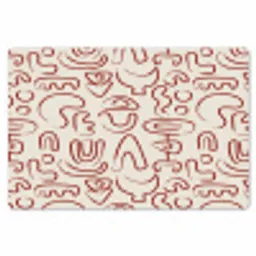 Beige - Vormen - Rood - Patroon Placemat vinyl groot 368 -zzsfeer1_Kitchenyeah-website