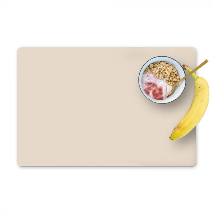 Beige - Effen kleur Placemat vinyl groot 368 -zzzproduct_Kitchenyeah-website