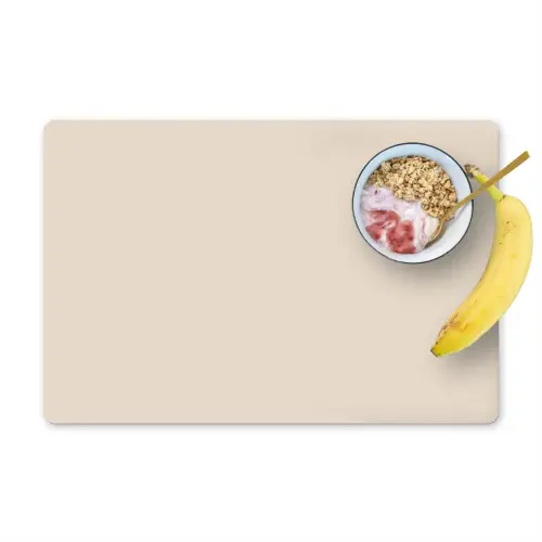 Beige - Effen kleur Placemat vinyl groot 368 -zzzproduct_Kitchenyeah-website