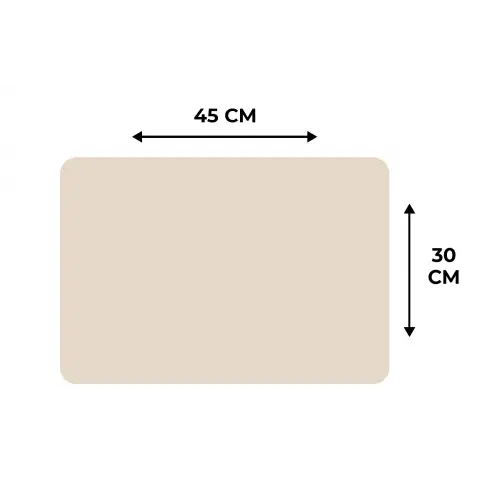 Beige - Effen kleur Placemat vinyl groot 368 -specs