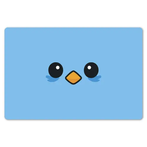 Vogel - Blauw - Eenvoudig Placemat vinyl groot -zzsfeer1_Kitchenyeah-website