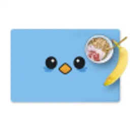 Vogel - Blauw - Eenvoudig Placemat vinyl groot -zzzproduct_Kitchenyeah-website