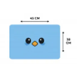 Vogel - Blauw - Eenvoudig Placemat vinyl groot -specs