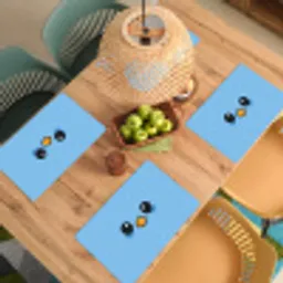 Vogel - Blauw - Eenvoudig Placemat vinyl groot -zzsfeer5_Kitchenyeah-website