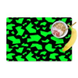 Zwart - Neon - Groen - Patroon Placemat vinyl groot 368 -zzzproduct_Kitchenyeah-website