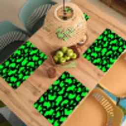 Zwart - Neon - Groen - Patroon Placemat vinyl groot 368 -zzsfeer5_Kitchenyeah-website