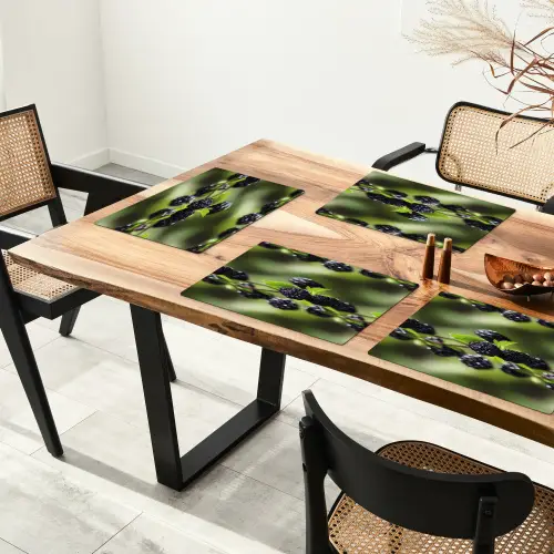Bramen - Bladeren - Tros Placemat vinyl groot 368 -zzsfeer4_Kitchenyeah-website