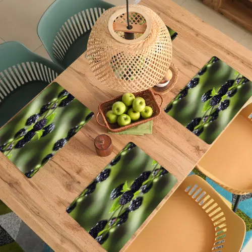 Bramen - Bladeren - Tros Placemat vinyl groot 368 -zzsfeer5_Kitchenyeah-website