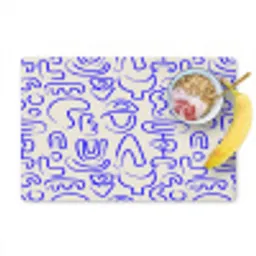 Blauw - Patroon - Abstract - Beige Placemat vinyl groot 368 -zzzproduct_Kitchenyeah-website