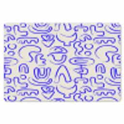 Blauw - Patroon - Abstract - Beige Placemat vinyl groot 368 -zzsfeer1_Kitchenyeah-website